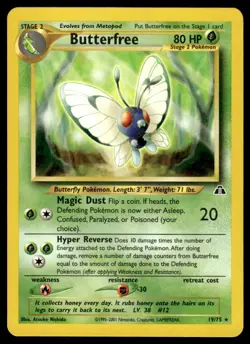 Pokemon TCG Neo Discovery #19/75 Butterfree LP - Image 1