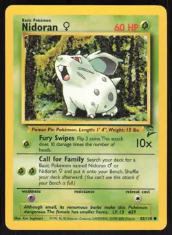 Pokemon TCG Base Set #82/130 Nidoran F NM - Image 1