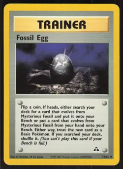Pokemon TCG Neo Discovery #72/75 Fossil Egg LP - Image 1
