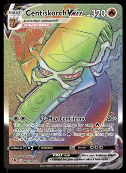 Pokemon TCG SWSH03: Darkness Ablaze #191/189 Centiskorch VMAX (Secret) NM - Image 1