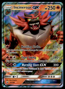Pokemon TCG SM Base Set #27/149 Incineroar GX LP - Image 1