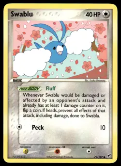Pokemon TCG Deoxys #79/107 Swablu NM - Image 1