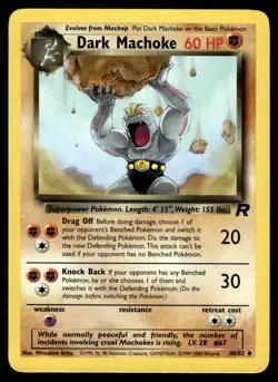 Pokemon TCG Team Rocket #40/82 Dark Machoke LP+ - Image 1