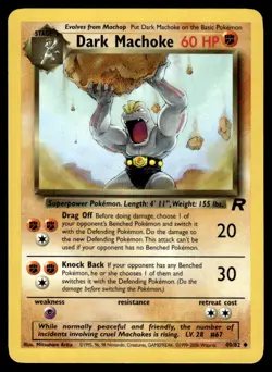 Pokemon TCG Team Rocket #40/82 Dark Machoke LP+ - Image 1