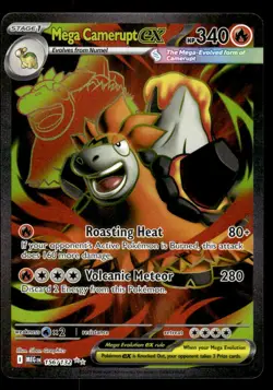 Pokemon TCG #156/132 Mega Camerupt ex Mega Evolutions - Image 1
