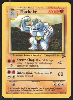 Pokemon TCG Base Set 2 #049/130 Machoke NM - Image 1
