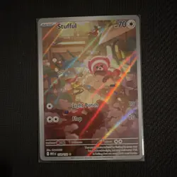 ~Holo~ Pokemon Stufful 154/132 Me01: Mega Evolution Illustration Rare 70 HP - Image 1