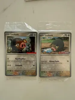 Pokemon Scarlet & Violet Stamped Lechonk 154/198 and Gamestop Stamped Prom - Image 1