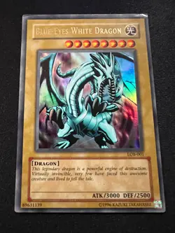 Yu-Gi-Oh! Blue-Eyes White Dragon (MP/HP) LOB-001 Legend of Blue Eyes Unlimited - Image 1