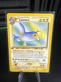 Pokemon TCG Neo Revelation 1st Edition Lanturn 32/64 Uncommon Card 2000 LP - Image 1