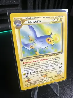 Pokemon TCG Neo Revelation 1st Edition Lanturn 32/64 Uncommon Card 2000 LP - Image 2