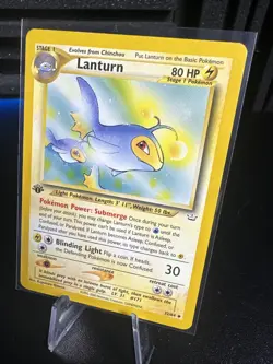 Pokemon TCG Neo Revelation 1st Edition Lanturn 32/64 Uncommon Card 2000 LP - Image 3