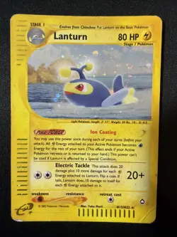Pokemon Card Aquapolis Lanturn H15/H32 - Image 1
