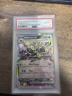 Umbreon ex 060/131 PSA 10 Stamped Surprise Box Prismatic Evolutions Pokemon Card - Image 1