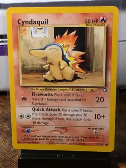 1x Single Cyndaquil 57/111 Neo Genesis Pokemon Card - LP - Image 1