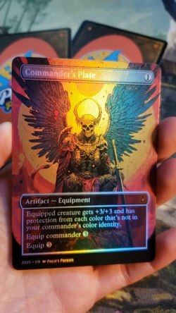Commander's Plate FOIL Proxy Card with Custom Skull Poster Anime Art Design - Image 2