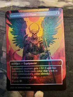 Commander's Plate FOIL Proxy Card with Custom Skull Poster Anime Art Design - Image 5