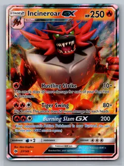 Incineroar GX SM Base Set #27/149 Ultra Rare,Holo Pokemon Card - Image 1