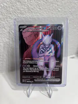 Pokemon TCG Team Rocket's Mewtwo ex 213/182 Sv10: Destined Rivals Full Art Holo - Image 1