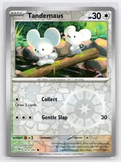 Tandemaus 073/091 Common Paldean Fates Pokemon Reverse Holo Near Mint - Image 1