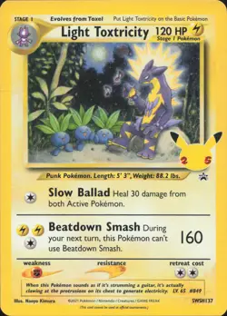Light Toxtricity SWSH137 Holo Promo Sword & Shield Promo Pokemon Lightly Played - Image 1