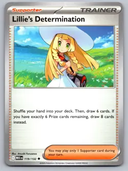 Lillie's Determination 119/132 Uncommon Mega Evolution Pokemon Near Mint - Image 1
