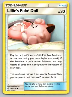 Lillie's Poke Doll 197/236 Uncommon Cosmic Eclipse Pokemon Near Mint - Image 1