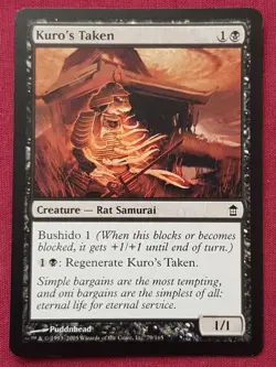 Magic The Gathering SAVIORS OF KAMIGAWA KURO'S TAKEN black card MTG - Image 1