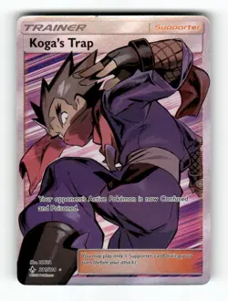Koga's Trap - 211/214 - Unbroken Bonds - Pokemon - Ultra Rare - NM - Image 1