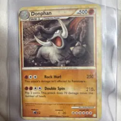 2010 Donphan Cross Hatch Reverse Holo card LEAGUE PLAY PROMO 40/123 HGSS HP 500 - Image 1
