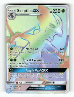 Sceptile GX - 216/214 - Lost Thunder - Pokemon - Rainbow Rare - NM - Image 1