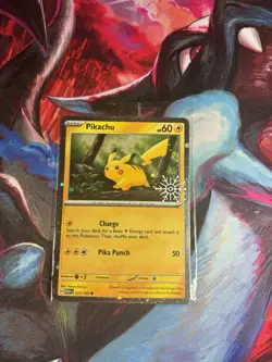 Pokemon TCG Pikachu Cosmo Holo SEALED Promo Stamped Holiday Calendar 025/165 - Image 1