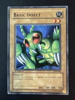 Basic Insect LOB-008 1st Edition Yu-Gi-Oh Legend of Blue Eyes White Dragon LP - Image 1