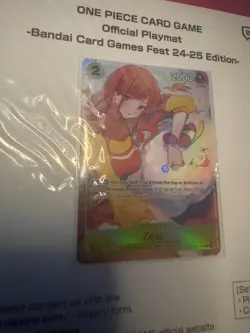 Zeus OP11-106 Alt Art + Nami Playmat - One Piece Bandai Card Games Fest 24-25 - Image 3