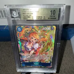 2025 ONE PIECE OP11 054 FIST OF DIVINE SPEED NAMI ALT ART BGS 10 BECKETT - Image 3