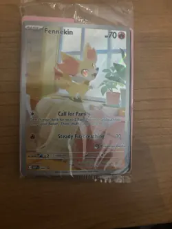Pokemon TCG Fennekin 080 Promo Pokemon Center Stamped Sealed - Image 1