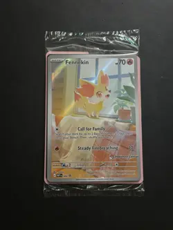Pokemon TCG Fennekin 080 Promo Pokemon Center Stamped Sealed - Image 1