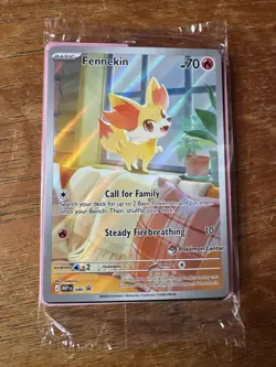 Pokemon TCG Fennekin 080 Promo Pokemon Center Stamped Sealed - Image 1