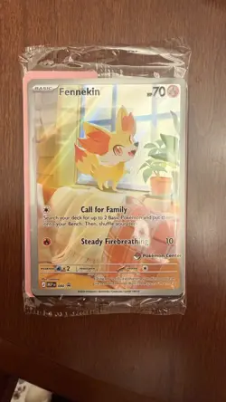 Pokemon TCG Fennekin 080 Promo Pokemon Center Stamped Sealed - Image 1