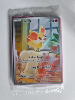 Pokemon TCG Fennekin 080 Promo Pokemon Center Stamped Sealed - Image 1