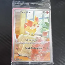 Pokemon TCG Fennekin 080 Promo Pokemon Center Stamped Sealed - Image 1