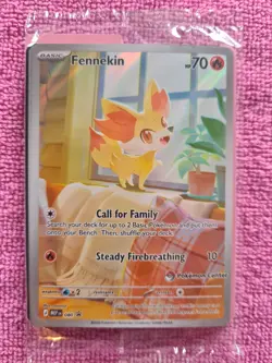 Pokemon TCG Fennekin 080 Promo Pokemon Center Stamped Sealed - Image 1