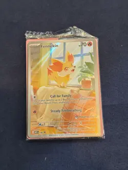 Pokemon TCG Fennekin 080 Promo Pokemon Center Stamped Sealed - Image 1
