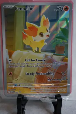 Pokemon TCG Fennekin MEP 080 Promo Pokemon Center Stamped - Sealed - Image 1