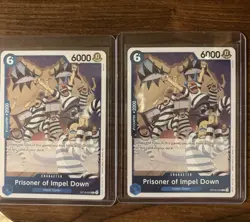 Bandai One Piece Card Game Prisoner of Impel Down OP16-042 Blue x2 EN - Image 1
