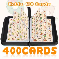 4-Pocket Trading Card Binder with Zipper Closure, Holds 400 Cards - Perfect - Image 4
