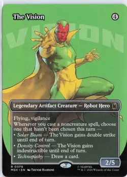 The Vision (Borderless) 379 Rare Marvel Super Heroes Magic: The Gathering NM - Image 1
