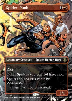 Spider-Punk (Borderless) SPM 207 Marvel's Spider-Man Magic: The Gathering NM - Image 1