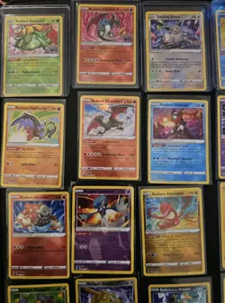 16 Radiant Rare Full Set Complete Pokemon Collection Charizard Greninja Eevee NM - Image 2
