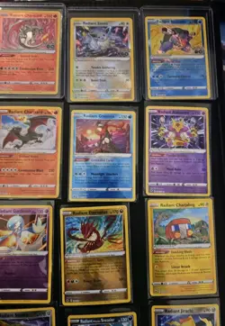16 Radiant Rare Full Set Complete Pokemon Collection Charizard Greninja Eevee NM - Image 3